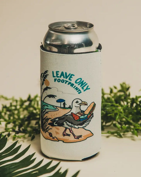 Leave Only Footprints Tallboy Koozie