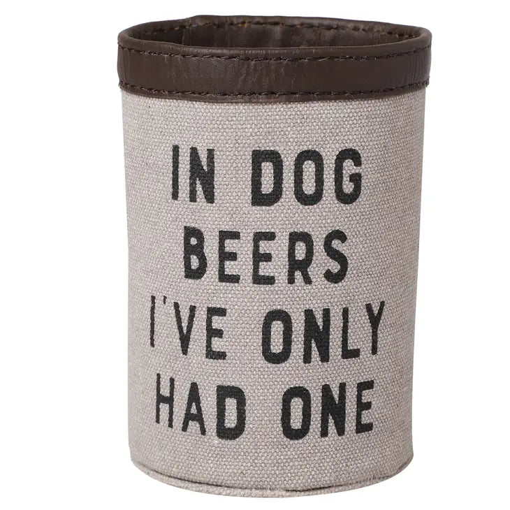 Can Koozie: Real Men Love Dogs - Gray