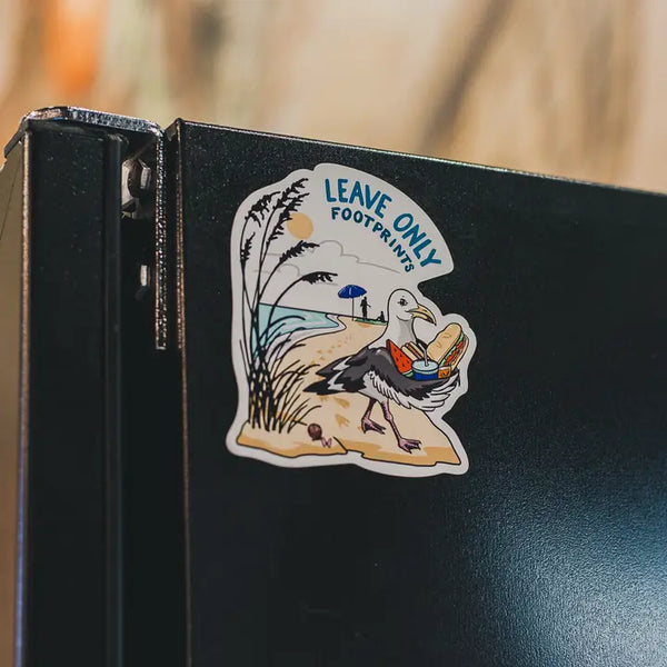 Leave Only Footprints Magnetic Decal