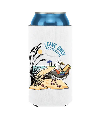 Leave Only Footprints Tallboy Koozie