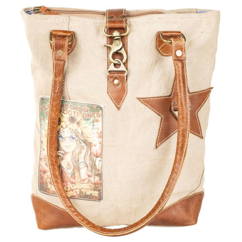 Leave Nothing But Foot Prints Shoulder Tote