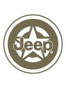 Green and White Star Jeep® Sticker