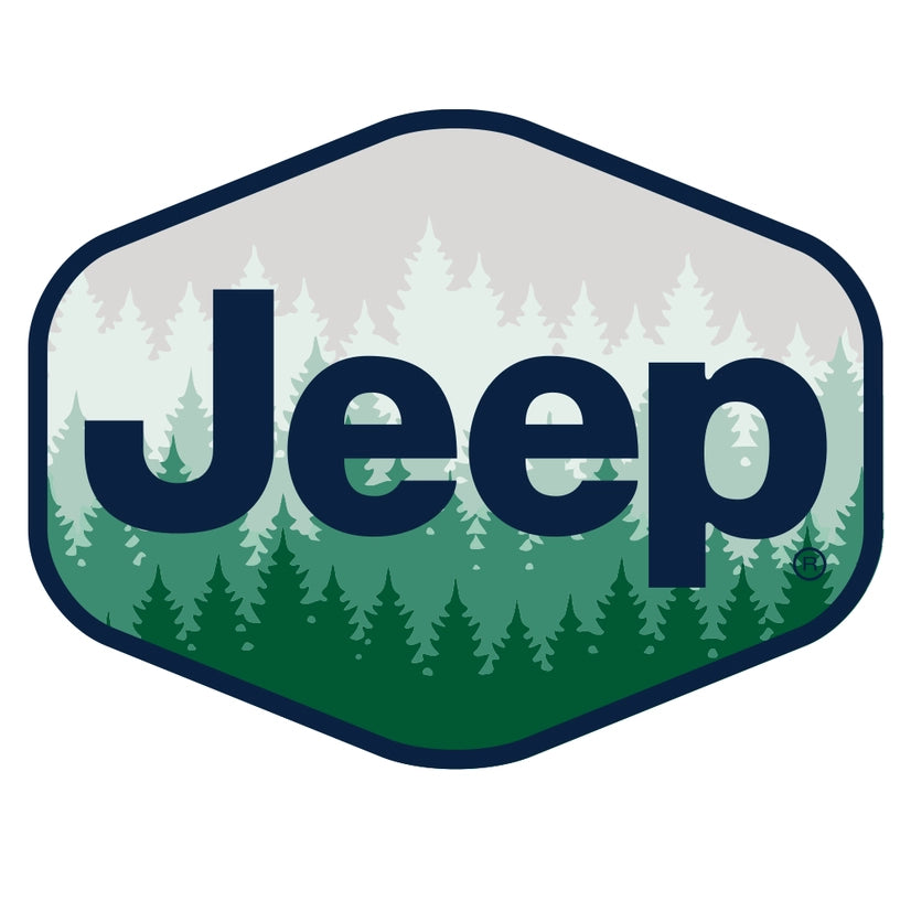 Jeep® Text Trees Sticker