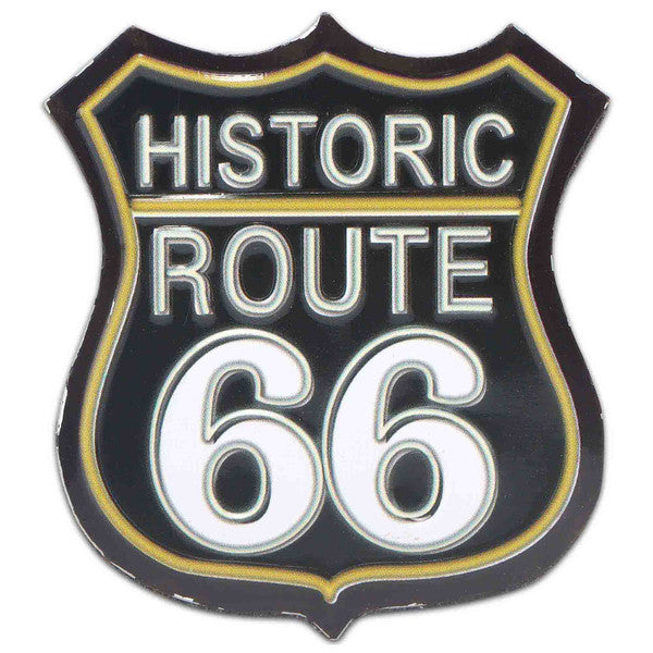 Route 66 Embossed Metal Magnet