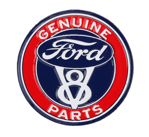 Ford V-8 Parts Embossed Metal Magnet