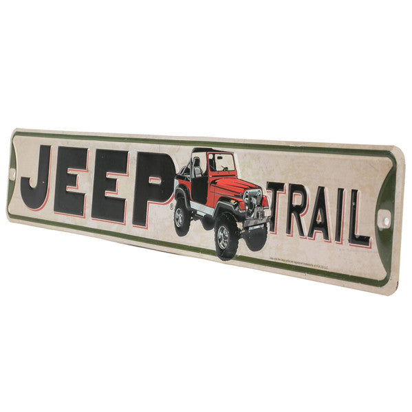 Jeep Trail Metal Street Sign