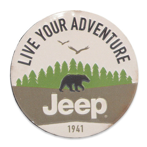 Jeep® Live your adventure Embossed Metal Magnet