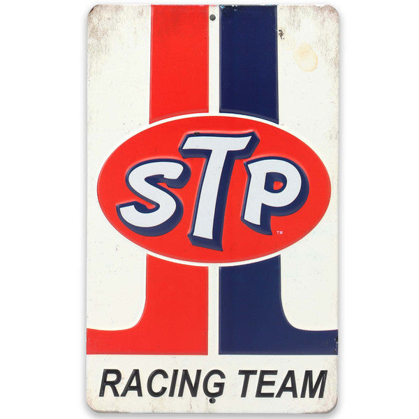 STP Racing Team Striped Sign