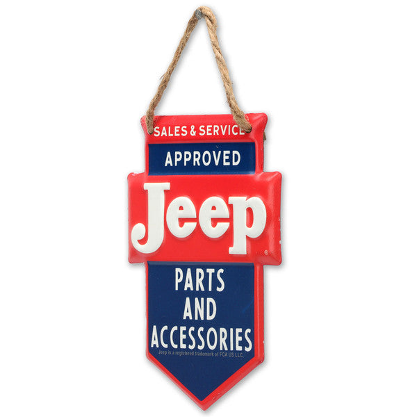 Jeep Sales & Service Shield Hanging Sign