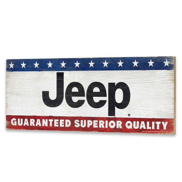 Jeep Superior Quality Patriotic Wood Sign