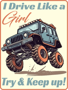 Drive Like a Girl Sticker