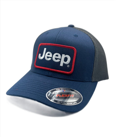 Jeep Logo Navy/Red Flexfit Hat