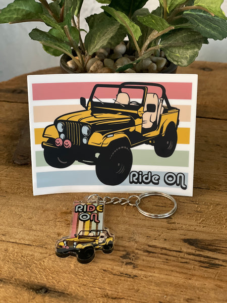 Ride On Acrylic Keychain