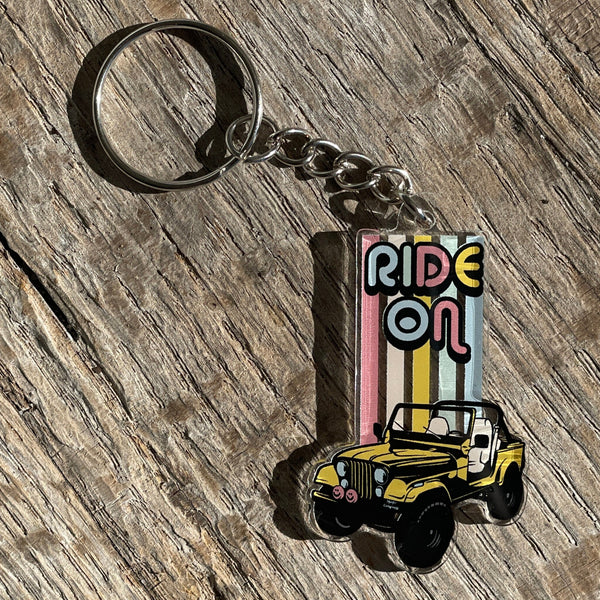 Ride On Acrylic Keychain