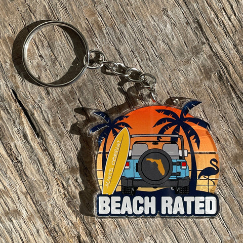 Beach Rated Acrylic Keychain