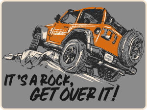 It's a Rock Get Over it Sticker