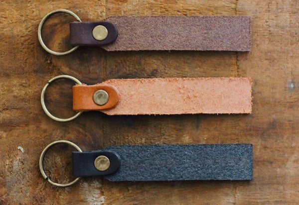 Grill Leather Rectangle Keychain