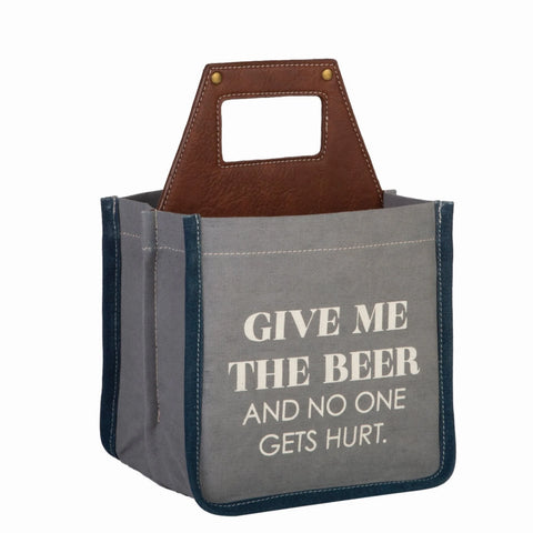 Give Me Beer 6 Pack Canvas Tote