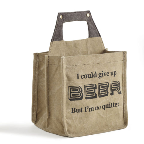 Quitter 6 Pack Canvas Tote