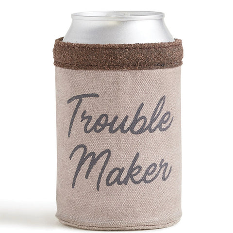 Trouble Maker Canvas Can Sleeve