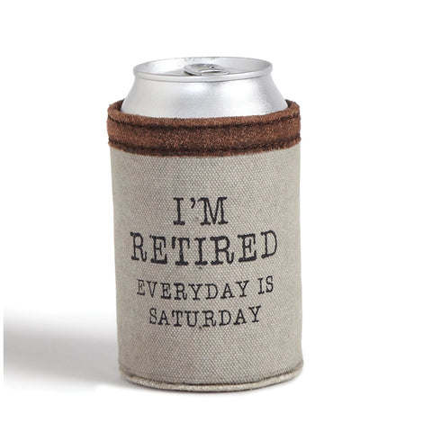 I'm Retired Canvas Can Sleeve