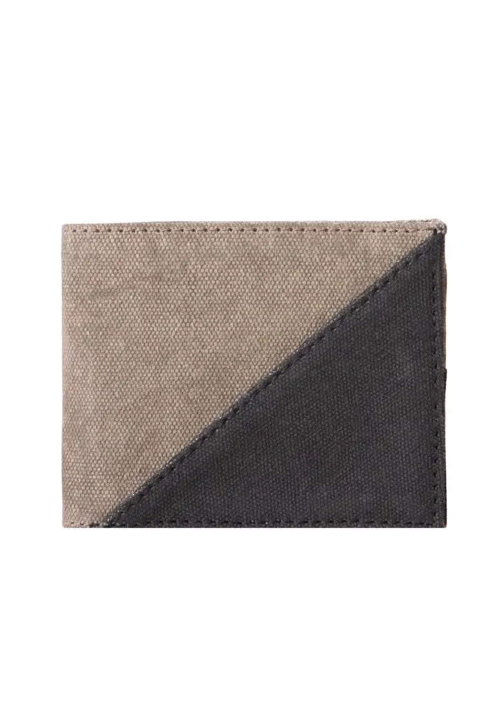 Grey/Charcoal Bi-Fold Canvas Wallet