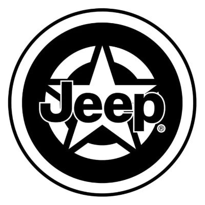 Black and White Star Jeep® Sticker