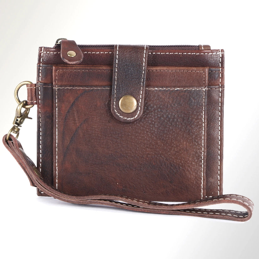 Bi-Fold Snap Leather Wallet