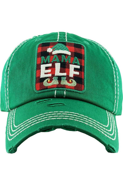 Mama Elf Plaid Ladies Hat