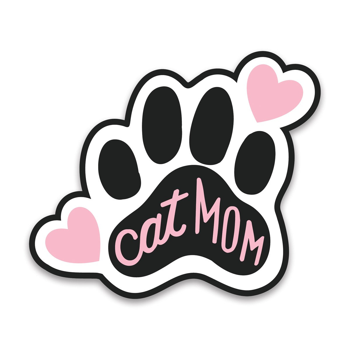 Cat Mom Paw Car Magnet