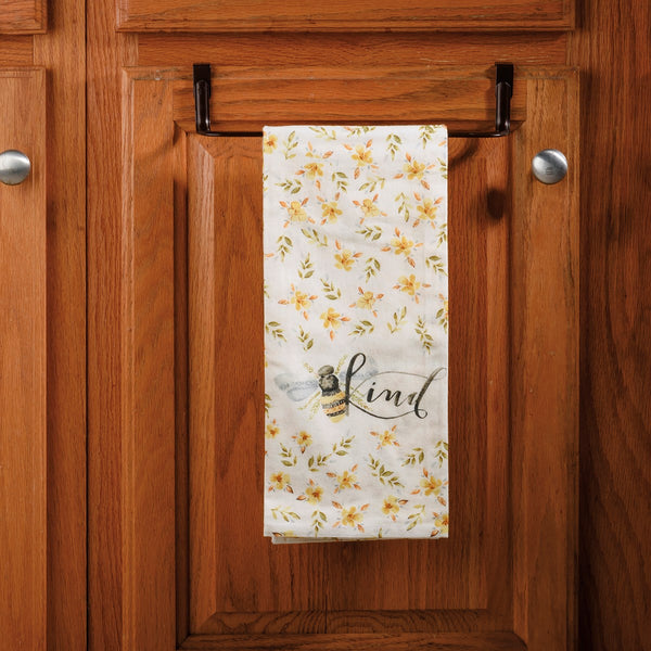 Bee Kind Floral Pattern Kitchen Towel