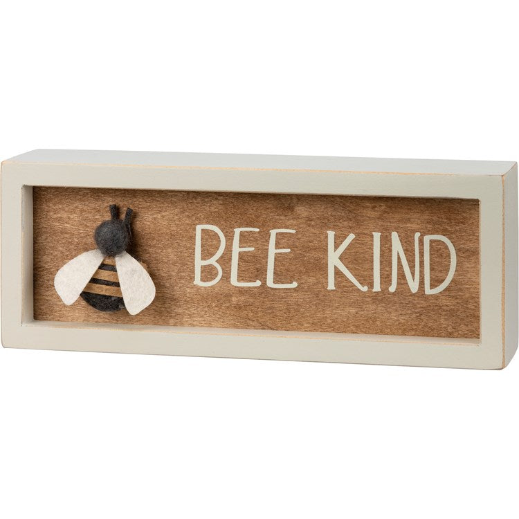 Bee Kind Inset Wood Sign