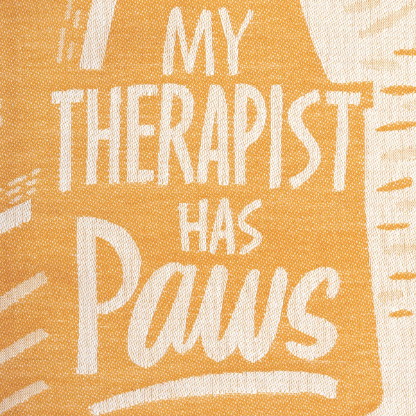 My Therapist has Paws Jacquard Kitchen Towel