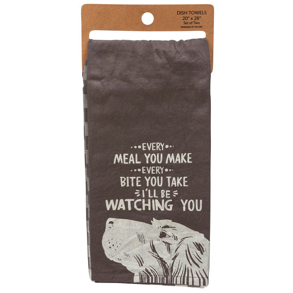 Beware of Wiggle Butts/Every Meal Watching You Kitchen Towel Set