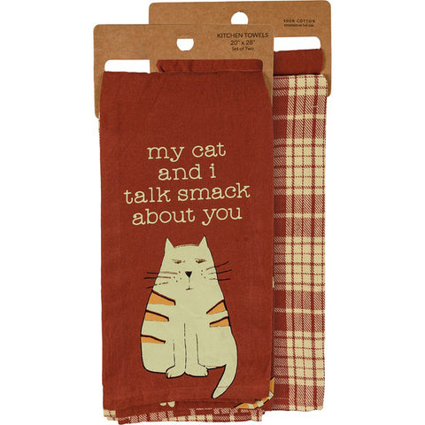Cat and I Talk/I' m a normal cat lady Smack Kitchen Towel Set