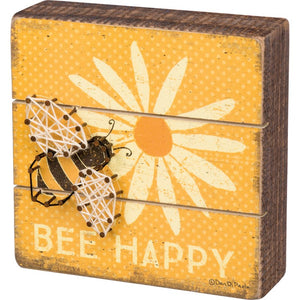 Bee Happy Slat String Art Bee Sign