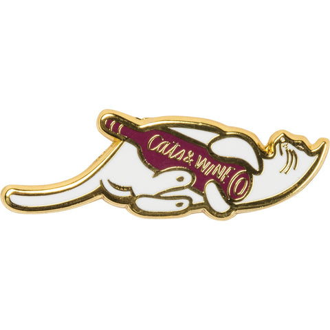 Cats and Wine Enamel Pin