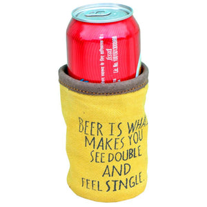 Beer Makes You See Double Canvas Can Sleeve