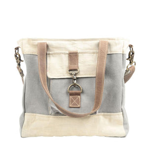 Grey & Cream Crossbody Bag