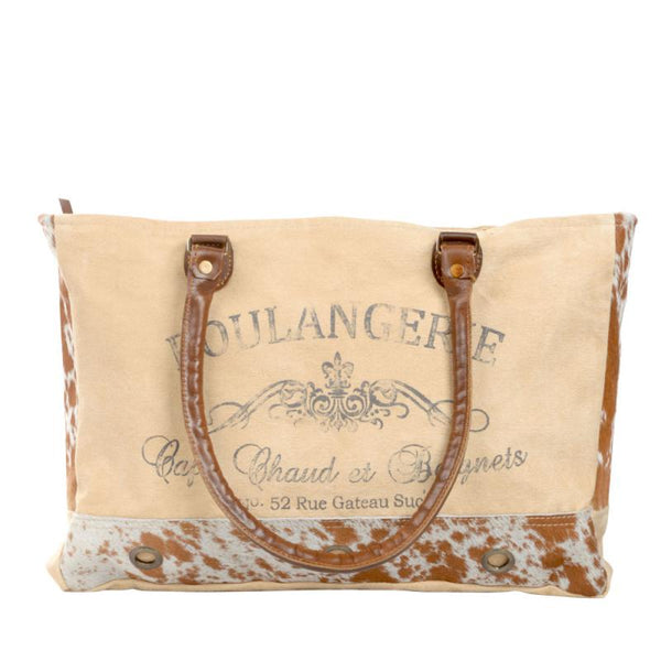 Boulangerie Tote with Cowhide Trim