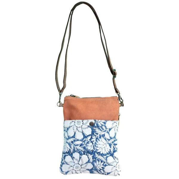 Blue Flowers Crossbody Bag