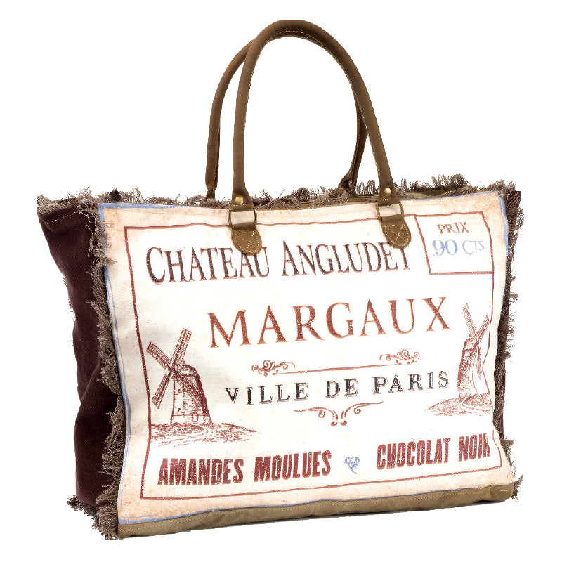 Chateau Angludet Margaux Frayed Tote with Strap