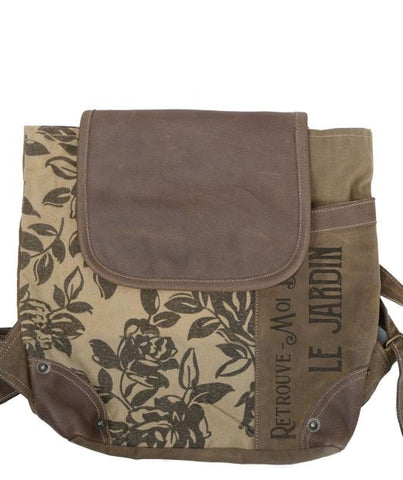 Floral Le Jardin Flap Over Small Backpack