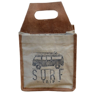 Surf Trip VW 6 Pack Canvas Tote