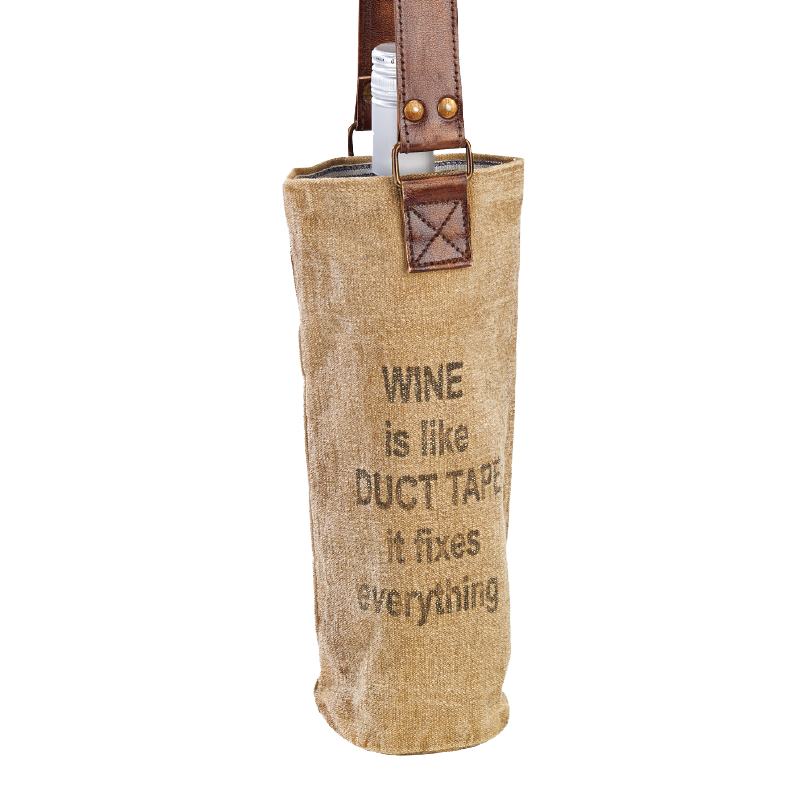 Wine is like Duct Tape Canvas Wine Tote