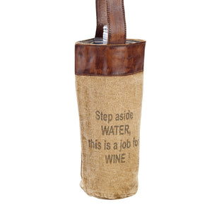 Step Aside Water Canvas Wine Tote