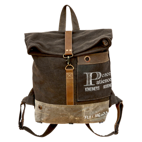 Peace and Patience Flap Over Backpack