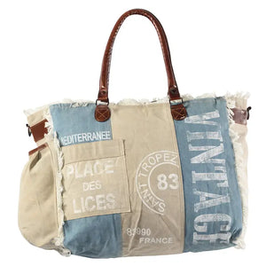 Saint Tropez Frayed Tote with Strap