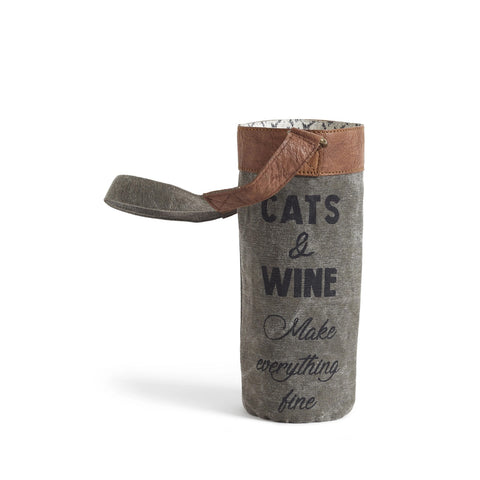 Cats & Wine Everything Fine Wine Tote
