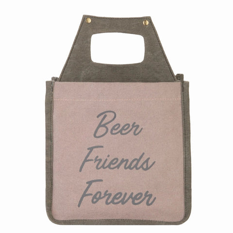 Beer Friends 6 Pack Canvas Tote
